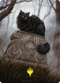 Nine-Lives Familiar 2 Art Card (36/54) (Gold-Stamped Planeswalker Symbol) - Art Series: Foundations (ASFDN) #36 - Special Magic: The Gathering Trading Card