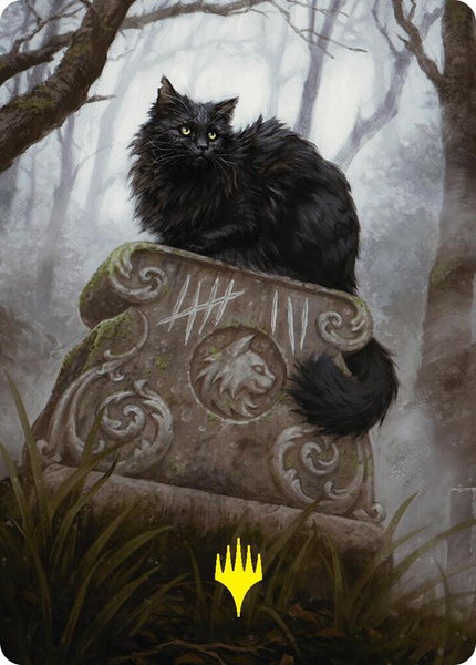 Nine-Lives Familiar 2 Art Card (36/54) (Gold-Stamped Planeswalker Symbol) trading card from Art Series: Foundations Nine-Lives Familiar 2 Art Card (36/54) (Gold-Stamped Planeswalker Symbol) - Art Series: Foundations Magic: The Gathering trading card