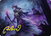 Zul Ashur, Lich Lord Art Card (10/54) (Gold-Stamped Signature) - Art Series: Foundations (ASFDN) #10 - Special Magic: The Gathering Trading Card