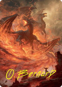 Rite of the Dragoncaller Art Card (38/54) (Gold-Stamped Signature) - Art Series: Foundations (ASFDN) #38 - Special Magic: The Gathering Trading Card