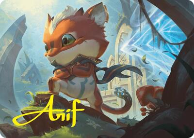 Loot, Exuberant Explorer Art Card (12/54) (Gold-Stamped Signature) - Art Series: Foundations (ASFDN) #12 - Special Magic: The Gathering Trading Card