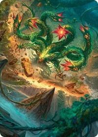 Mossborn Hydra Art Card (42/54) - Art Series: Foundations (ASFDN) #42 - Special Magic: The Gathering Trading Card