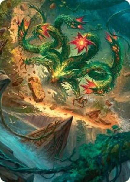 Mossborn Hydra Art Card (42/54) trading card from Art Series: Foundations Mossborn Hydra Art Card (42/54) - Art Series: Foundations Magic: The Gathering trading card
