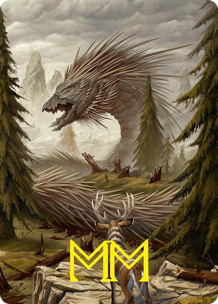 Quilled Greatwurm Art Card (44/54) (Gold-Stamped Signature) trading card from Art Series: Foundations Quilled Greatwurm Art Card (44/54) (Gold-Stamped Signature) - Art Series: Foundations Magic: The Gathering trading card