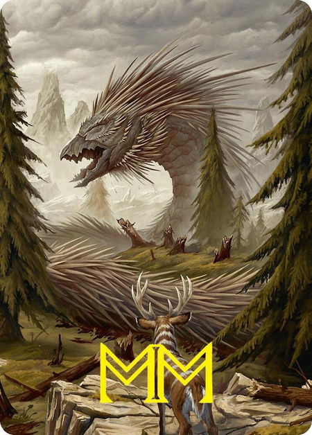 Quilled Greatwurm Art Card (44/54) (Gold-Stamped Signature) trading card from Art Series: Foundations Quilled Greatwurm Art Card (44/54) (Gold-Stamped Signature) - Art Series: Foundations Magic: The Gathering trading card