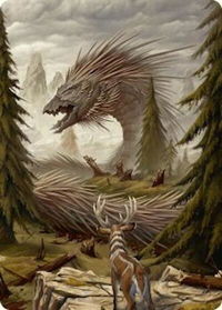 Quilled Greatwurm Art Card (44/54) - Art Series: Foundations (ASFDN) #44 - Special Magic: The Gathering Trading Card