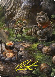 Sylvan Scavenging Art Card (46/54) (Gold-Stamped Signature) - Art Series: Foundations (ASFDN) #46 - Special Magic: The Gathering Trading Card