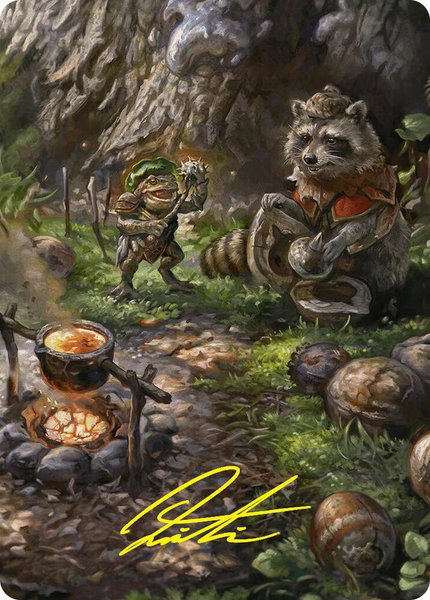 Sylvan Scavenging Art Card (46/54) (Gold-Stamped Signature) - Art Series: Foundations Magic: The Gathering trading card