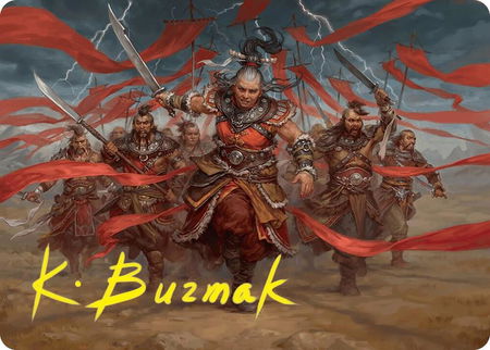 Alesha, Who Laughs at Fate Art Card (14/54) (Gold-Stamped Signature) - Art Series: Foundations Magic: The Gathering trading card