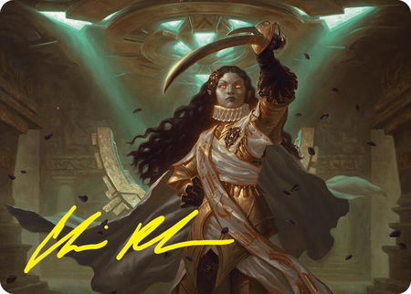 Elenda, Saint of Dusk Art Card (15/54) (Gold-Stamped Signature) - Art Series: Foundations Magic: The Gathering trading card