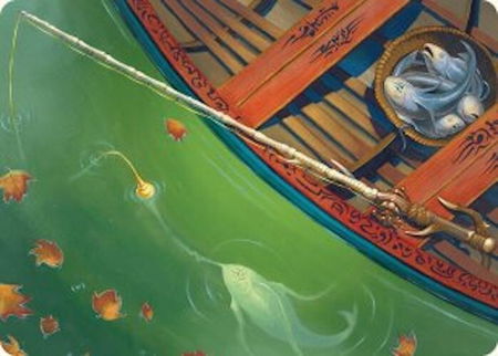Fishing Pole Art Card (18/54) - Art Series: Foundations Magic: The Gathering trading card