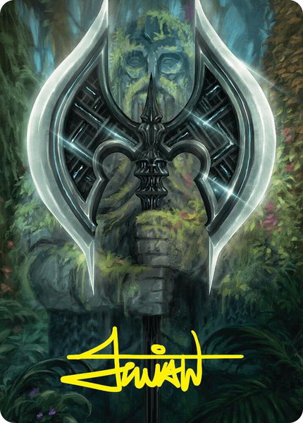 Leyline Axe Art Card (49/54) (Gold-Stamped Signature) trading card from Art Series: Foundations Leyline Axe Art Card (49/54) (Gold-Stamped Signature) - Art Series: Foundations Magic: The Gathering trading card