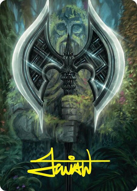 Leyline Axe Art Card (49/54) (Gold-Stamped Signature) trading card from Art Series: Foundations Leyline Axe Art Card (49/54) (Gold-Stamped Signature) - Art Series: Foundations Magic: The Gathering trading card