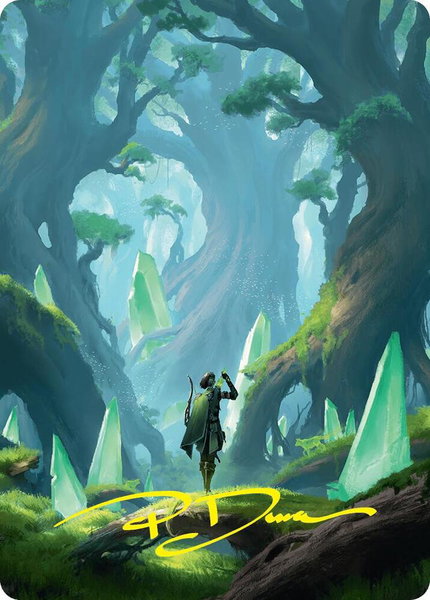 Forest Art Card (25/54) (Gold-Stamped Signature) trading card from Art Series: Foundations Forest Art Card (25/54) (Gold-Stamped Signature) - Art Series: Foundations Magic: The Gathering trading card