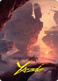 Mountain Art Card (24/54) (Gold-Stamped Signature) - Art Series: Foundations (ASFDN) #24 - Special Magic: The Gathering Trading Card