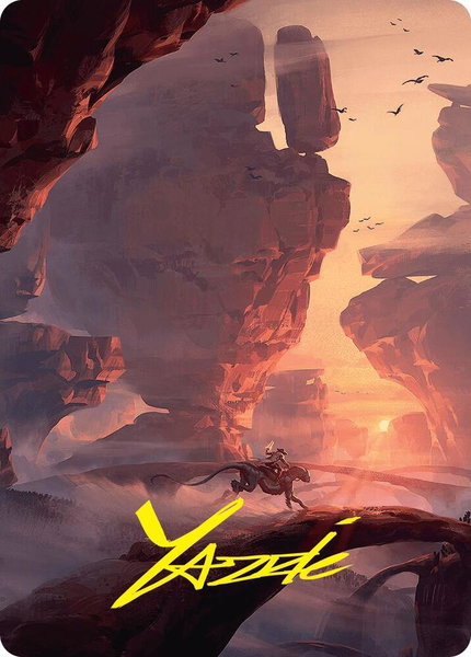 Mountain Art Card (24/54) (Gold-Stamped Signature) - Art Series: Foundations Magic: The Gathering trading card