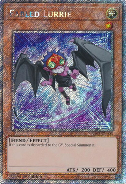 Fabled Lurrie (Platinum Secret Rare) - Quarter Century Bonanza YuGiOh trading card