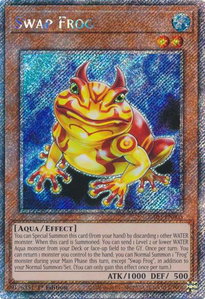Swap Frog (Platinum Secret Rare) - Quarter Century Bonanza #RA03-EN005 - Platinum Secret Rare YuGiOh Trading Card
