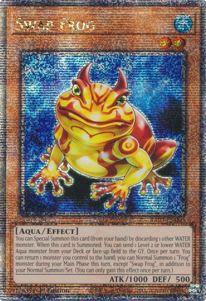 Swap Frog (Quarter Century Secret Rare) trading card from Quarter Century Bonanza Swap Frog (Quarter Century Secret Rare) - Quarter Century Bonanza YuGiOh trading card