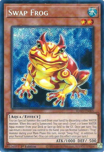 Swap Frog (Secret Rare) - Quarter Century Bonanza YuGiOh trading card