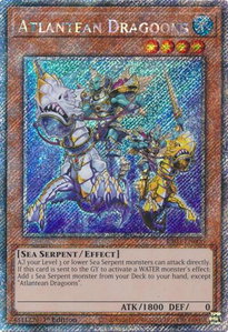 Atlantean Dragoons (Platinum Secret Rare) - Quarter Century Bonanza #RA03-EN006 - Platinum Secret Rare YuGiOh Trading Card