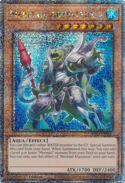 Mermail Abyssteus (Quarter Century Secret Rare) - Quarter Century Bonanza YuGiOh trading card