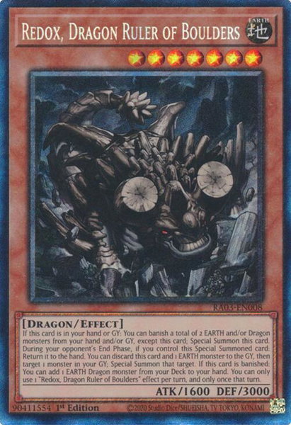 Redox, Dragon Ruler of Boulders (PCR) trading card from Quarter Century Bonanza Redox, Dragon Ruler of Boulders (PCR) - Quarter Century Bonanza YuGiOh trading card