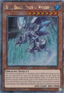 Tidal, Dragon Ruler of Waterfalls (Platinum Secret Rare) - Quarter Century Bonanza #RA03-EN009 - Platinum Secret Rare YuGiOh Trading Card