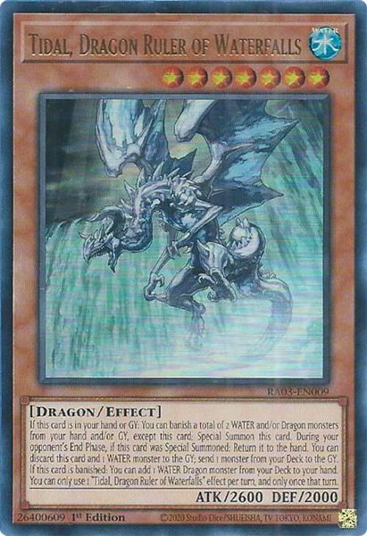 Tidal, Dragon Ruler of Waterfalls (UR) - Quarter Century Bonanza YuGiOh trading card