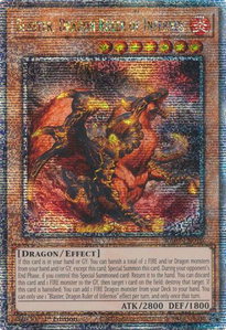 Blaster, Dragon Ruler of Infernos (Quarter Century Secret Rare) - Quarter Century Bonanza #RA03-EN010 - Quarter Century Secret Rare YuGiOh Trading Card
