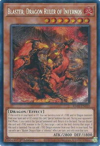 Blaster, Dragon Ruler of Infernos (Secret Rare) - Quarter Century Bonanza #RA03-EN010 - Secret Rare YuGiOh Trading Card