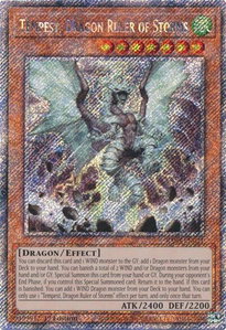 Tempest, Dragon Ruler of Storms (Platinum Secret Rare) - Quarter Century Bonanza #RA03-EN011 - Platinum Secret Rare YuGiOh Trading Card