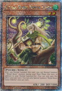 Ritual Beast Tamer Elder (Quarter Century Secret Rare) - Quarter Century Bonanza #RA03-EN012 - Quarter Century Secret Rare YuGiOh Trading Card
