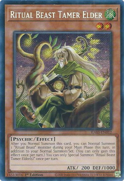 Ritual Beast Tamer Elder (Secret Rare) - Quarter Century Bonanza YuGiOh trading card