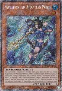 Neptabyss, the Atlantean Prince (Platinum Secret Rare) - Quarter Century Bonanza #RA03-EN013 - Platinum Secret Rare YuGiOh Trading Card