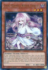 Ghost Reaper & Winter Cherries (Alternate Art) (UR) - Quarter Century Bonanza #RA03-EN014 - Ultra Rare YuGiOh Trading Card
