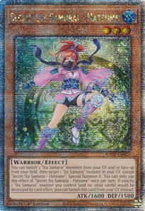 Secret Six Samurai - Hatsume (Quarter Century Secret Rare) - Quarter Century Bonanza #RA03-EN016 - Quarter Century Secret Rare YuGiOh Trading Card