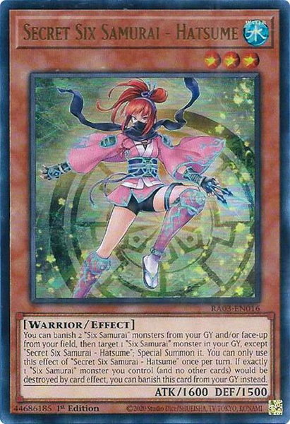 Secret Six Samurai - Hatsume (UR) - Quarter Century Bonanza YuGiOh trading card