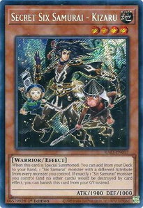 Secret Six Samurai - Kizaru (Secret Rare) - Quarter Century Bonanza #RA03-EN017 - Secret Rare YuGiOh Trading Card