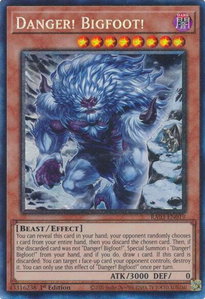 Danger! Bigfoot! (Alternate Art) (PCR) - Quarter Century Bonanza #RA03-EN019 - Prismatic Collector's Rare YuGiOh Trading Card