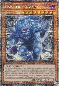 Danger! Bigfoot! (Alternate Art) (Quarter Century Secret Rare) - Quarter Century Bonanza #RA03-EN019 - Quarter Century Secret Rare YuGiOh Trading Card