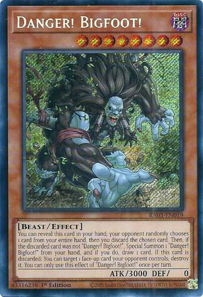 Danger! Bigfoot! (Secret Rare) - Quarter Century Bonanza YuGiOh trading card