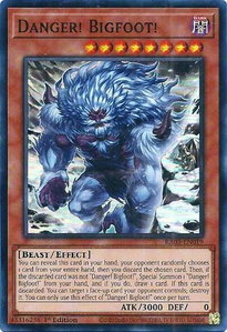 Danger! Bigfoot! (Alternate Art) - Quarter Century Bonanza #RA03-EN019 - Super Rare YuGiOh Trading Card