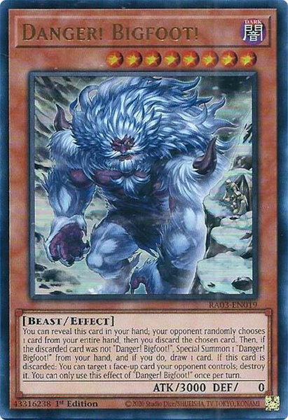 Danger! Bigfoot! (Alternate Art) (UR) - Quarter Century Bonanza YuGiOh trading card
