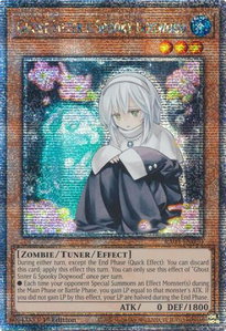Ghost Sister & Spooky Dogwood (Quarter Century Secret Rare) - Quarter Century Bonanza #RA03-EN020 - Quarter Century Secret Rare YuGiOh Trading Card