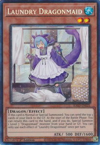 Laundry Dragonmaid (PCR) - Quarter Century Bonanza #RA03-EN021 - Prismatic Collector's Rare YuGiOh Trading Card
