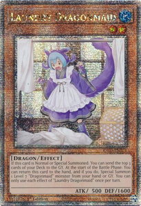Laundry Dragonmaid (Quarter Century Secret Rare) - Quarter Century Bonanza #RA03-EN021 - Quarter Century Secret Rare YuGiOh Trading Card