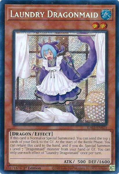 Laundry Dragonmaid (Secret Rare) - Quarter Century Bonanza YuGiOh trading card