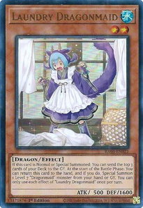 Laundry Dragonmaid (UR) - Quarter Century Bonanza #RA03-EN021 - Ultra Rare YuGiOh Trading Card