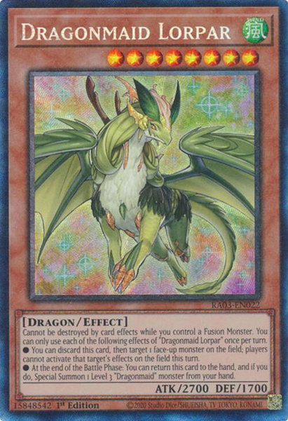 Dragonmaid Lorpar (PCR) trading card from Quarter Century Bonanza Dragonmaid Lorpar (PCR) - Quarter Century Bonanza YuGiOh trading card